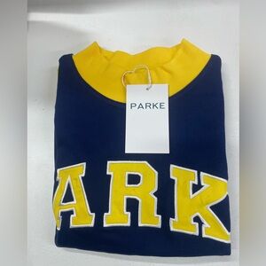 PARKE Men's Bold Blue and Yellow Hoodie